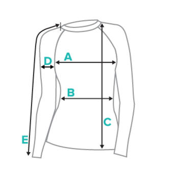 Women's Rash Guard Size Chart Submission Shark