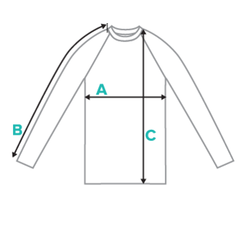 Youth Rash Guards Submission Shark Size Chart