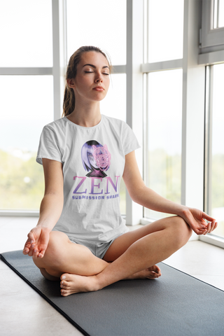 ZEN martial arts shirt (Shop At Submission Shark) Woman meditating