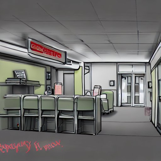 emergency room in concept art 