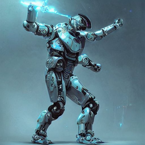 robotic cyborg bjj practitioner in turquoise gi
