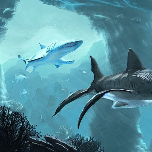 shark tank in fantasy concept art