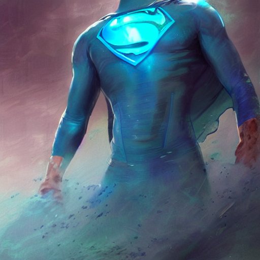 superhero in a blue and turquoise rash guard no-gi wear being destroyed by kryptonite monster