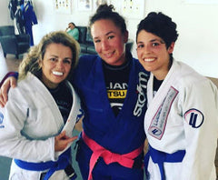 BJJ Girls in white and blue gis