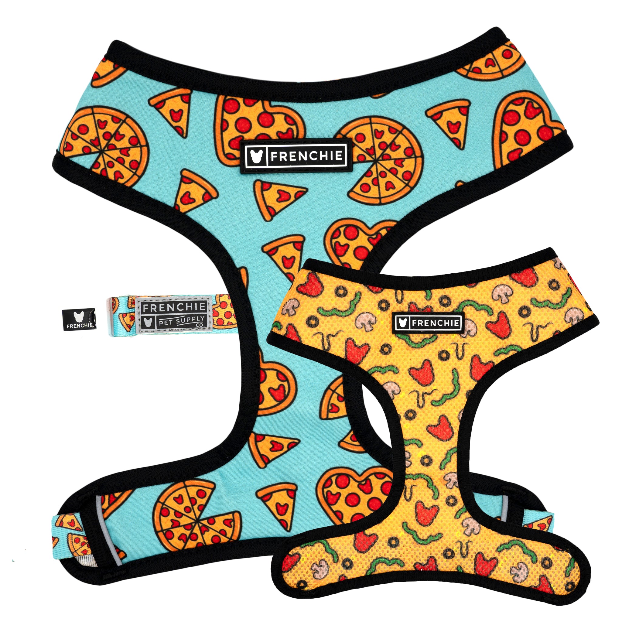 Frenchie Duo Reversible Harness - Pizza 