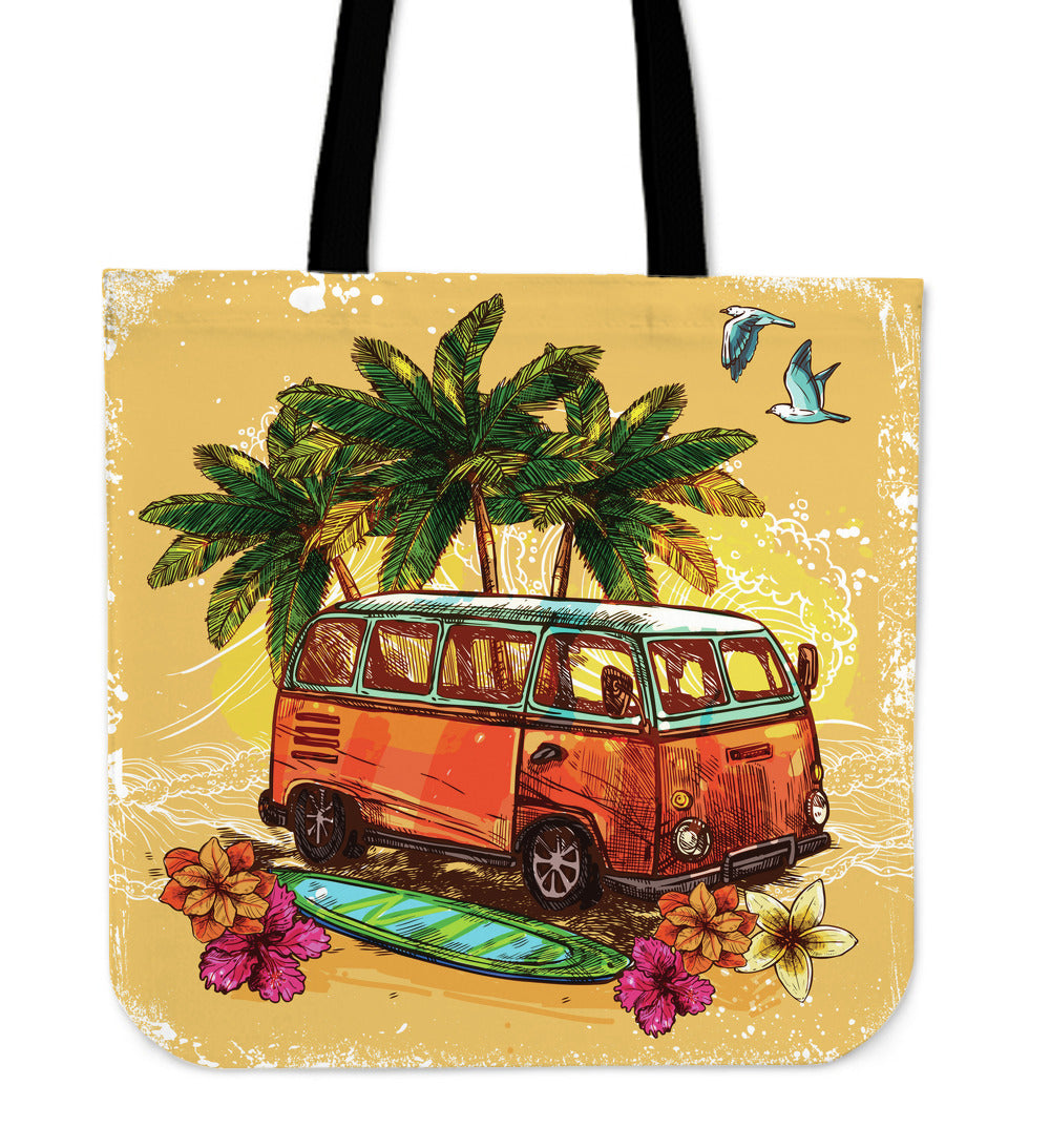 Three Piece Hippie Bus Tote Set