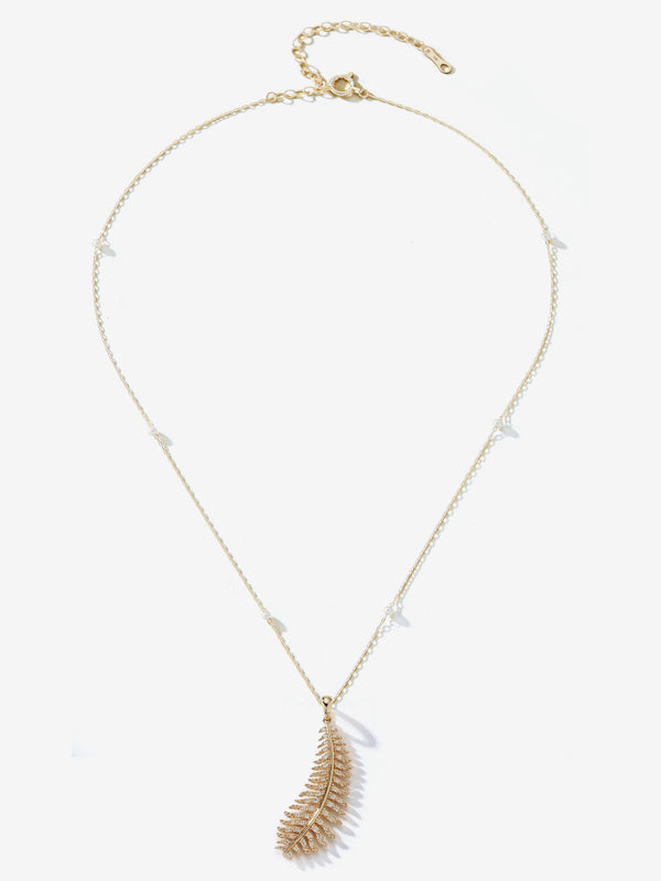 Buy Feather Necklace W/ Swarovski Crystal Rhinestone Online in India - Etsy