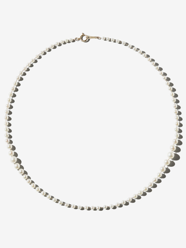 Sea of Beauty Collection. Diamond Pear and Floating Pearl Necklace