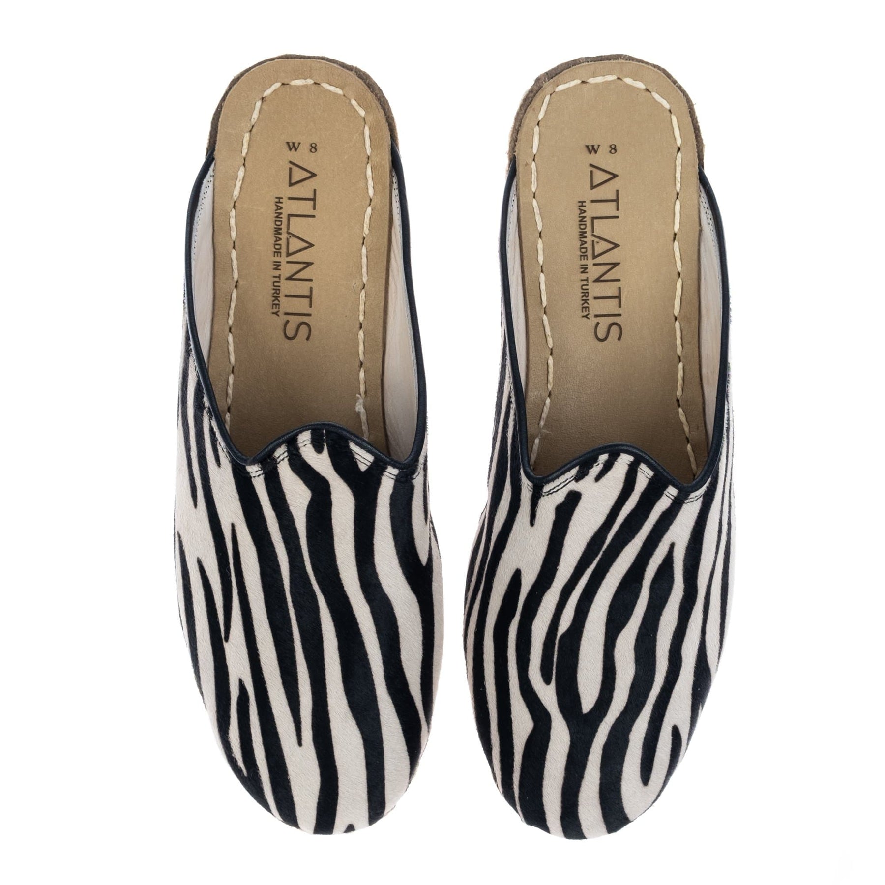 Men's Zebra Slippers - Turkish for : Atlantis Handmade – Atlantis Handmade Shoes