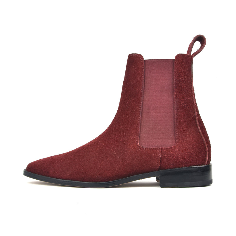 wine chelsea boots