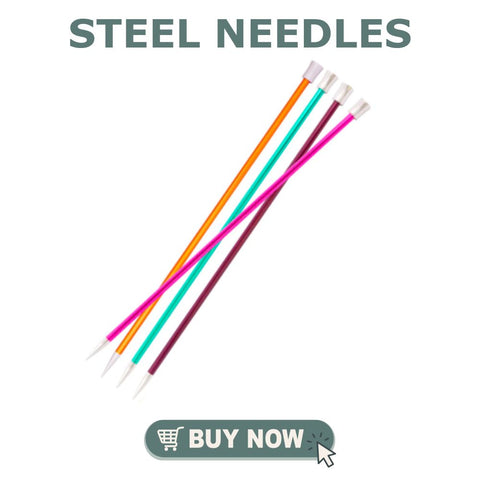 Steel Knitting Needles Wild & Woolly Yarns