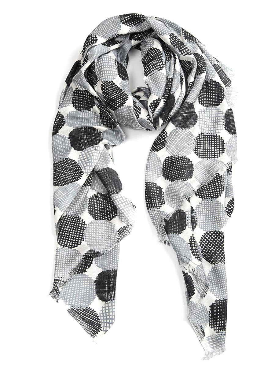 black white scarf