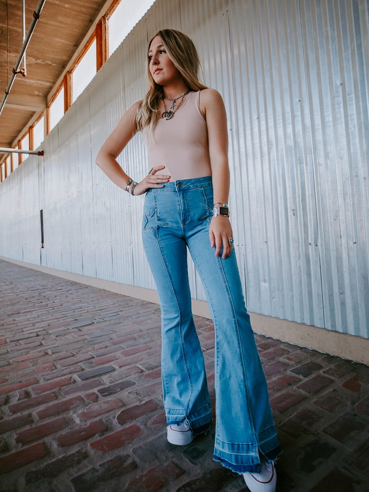 judith march flare jeans