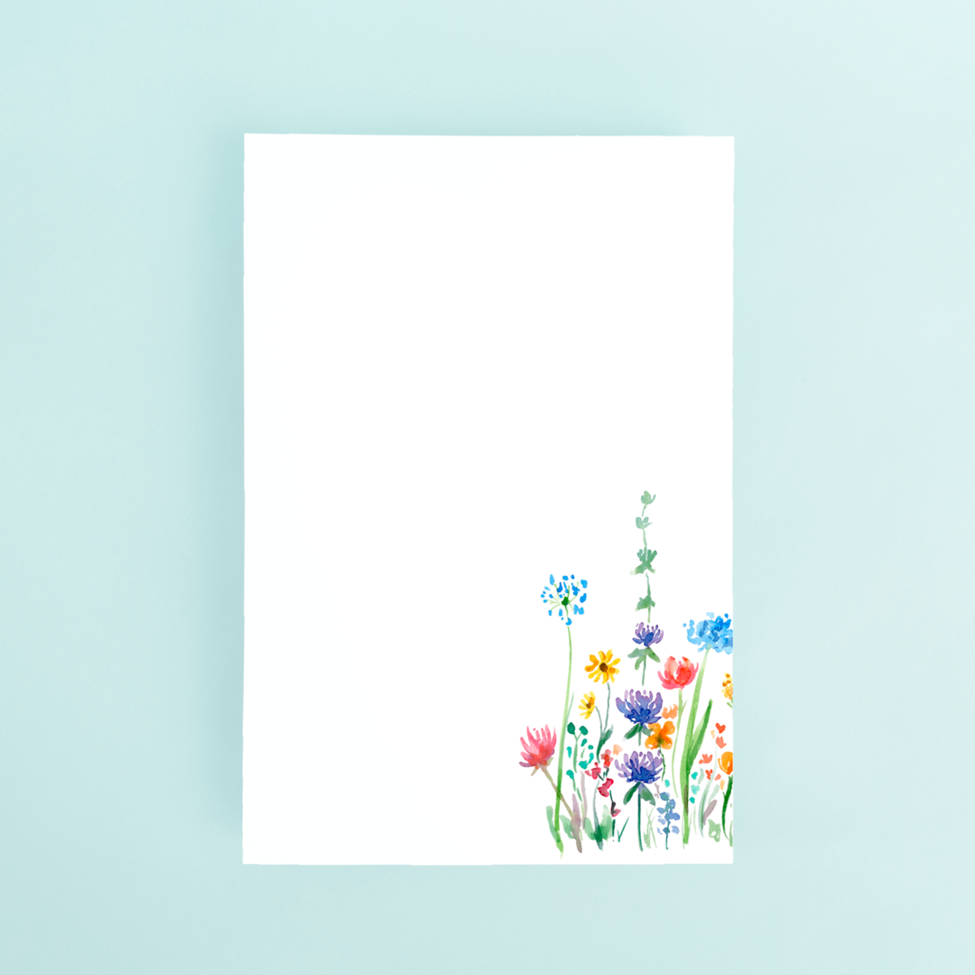 Spring Floral Watercolor Painting Stationery Notepad 