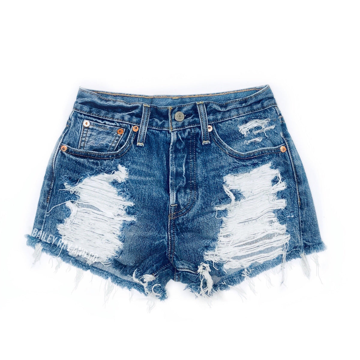 Vintage, High Waisted Levi Shorts - Destroyed | Bailey Ray and Co.