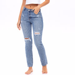 Bailey Ray and Co - Patriotic Distressed High Waisted Denim Shorts