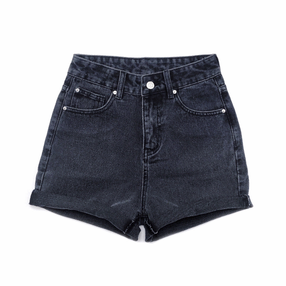 Bailey Ray and Co - Black High Waisted Denim Shorts - The Moody ...