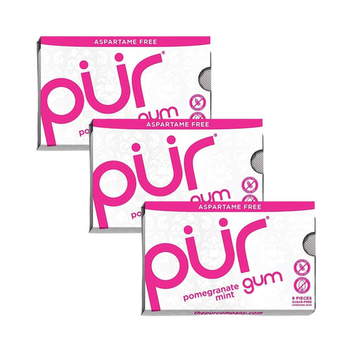 Pur Chewing Gum, Sugar-Free, Pomegranate Mint, Packaged Candy