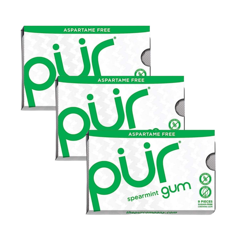 Pur Gum, Coolmint, Aspartame Free, 9 Pieces, 12.6 GRM, Pack of 12