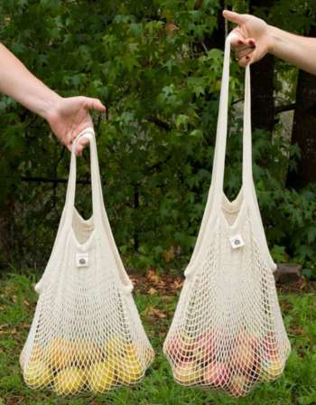 Ever Eco Tote Bag Cotton Net - Short Handle - GoodnessMe