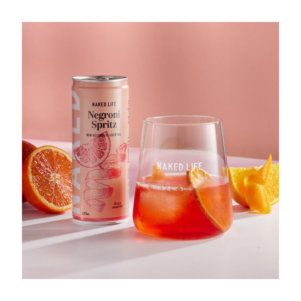 Naked Life Non - Alcoholic Negroni Spritz 4 x 250mL - GoodnessMe