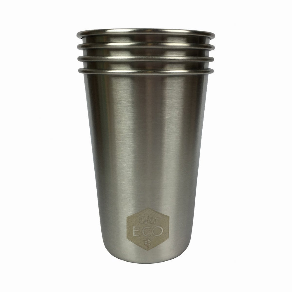 Ever Eco Stainless Steel Drinking Cups 4 Pack (4*500ml) - GoodnessMe