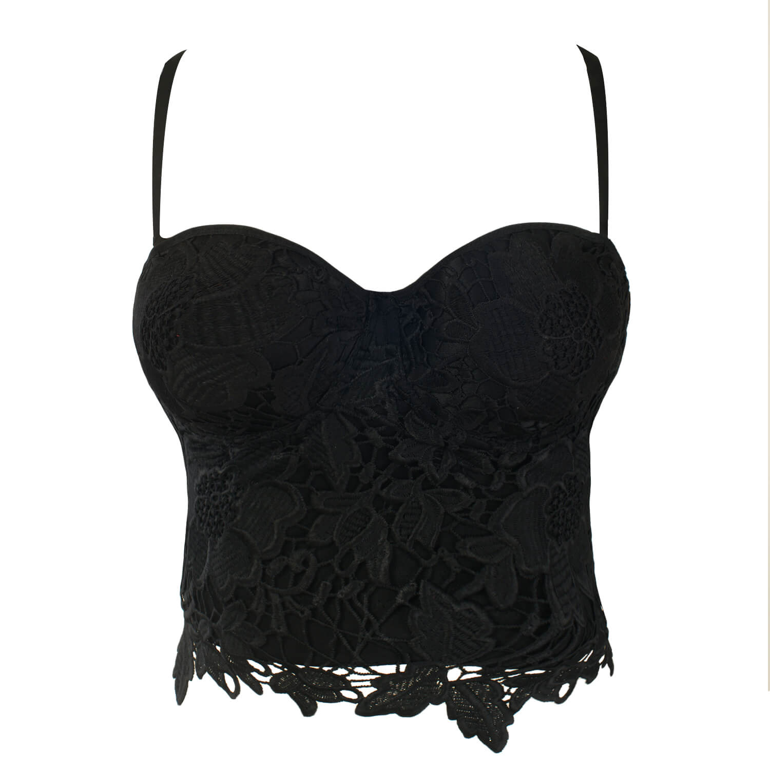 Embroidery Lace Bustier Corset Crop Top – SHE'SMODA