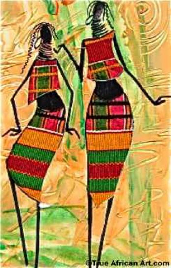 Sarah Shiundu and her fabric pieces - True African Art .com
