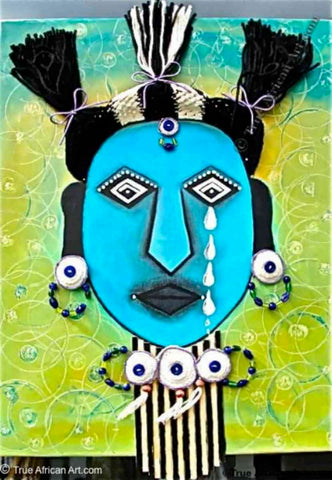 Blue Child by Gathinja Yamokoski | True African Art .com