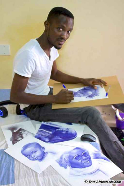 Ball Point Pen Artist from Ghana, Enam Bosokah