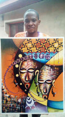 Femi hails from Nigeria and presents an original pattern of art.