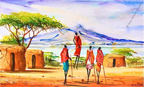 Maasai Tribe African Paintings