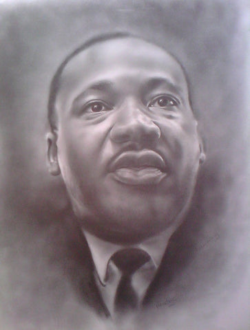 Martin Luther King Jr. drawing by African artist Peter Boateng | True African Art .com