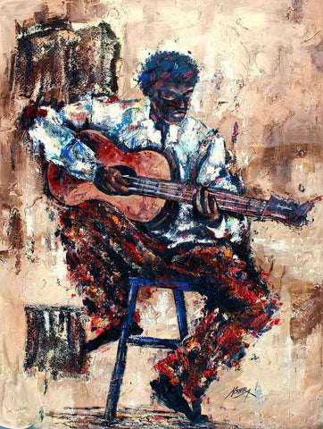 African Paintings of Music | Artist Daniel Akortia