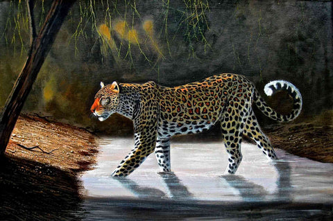 African Art - Wycliffe Ndwiga - Stalking Leopard
