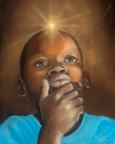 Painting of an African-American boy