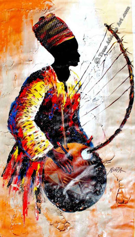 African Music Painting by Ghanaian Daniel Akortia