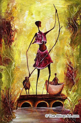 African Art by Willie Wamuti - True African Art .com "Water Traveler"