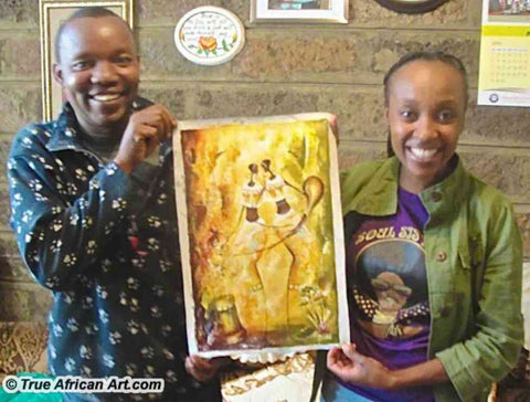 African Artist Painter from Kenya, Willie Wamuti