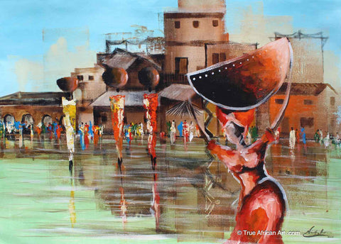 Nii Hylton  |  Ghana  |  "Float on Water"  |  Print  |  True African Art .com