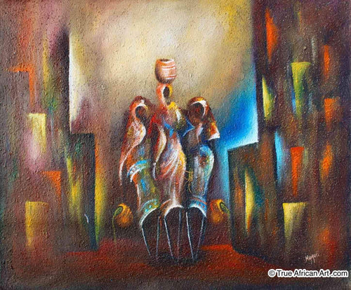 Willie Wamuti  |  Kenya  |  "Friends"  |  True African Art .com