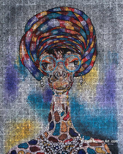 Seleman Kubwimana | Rwanda | "Mukamana - Wife-of-God" | Original | True African Art .com