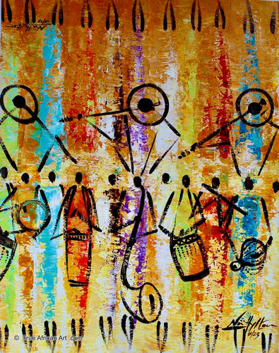 Nii Hylton   |   Ghana  |  "Two Bands"  |  Original  |  True African Art .com