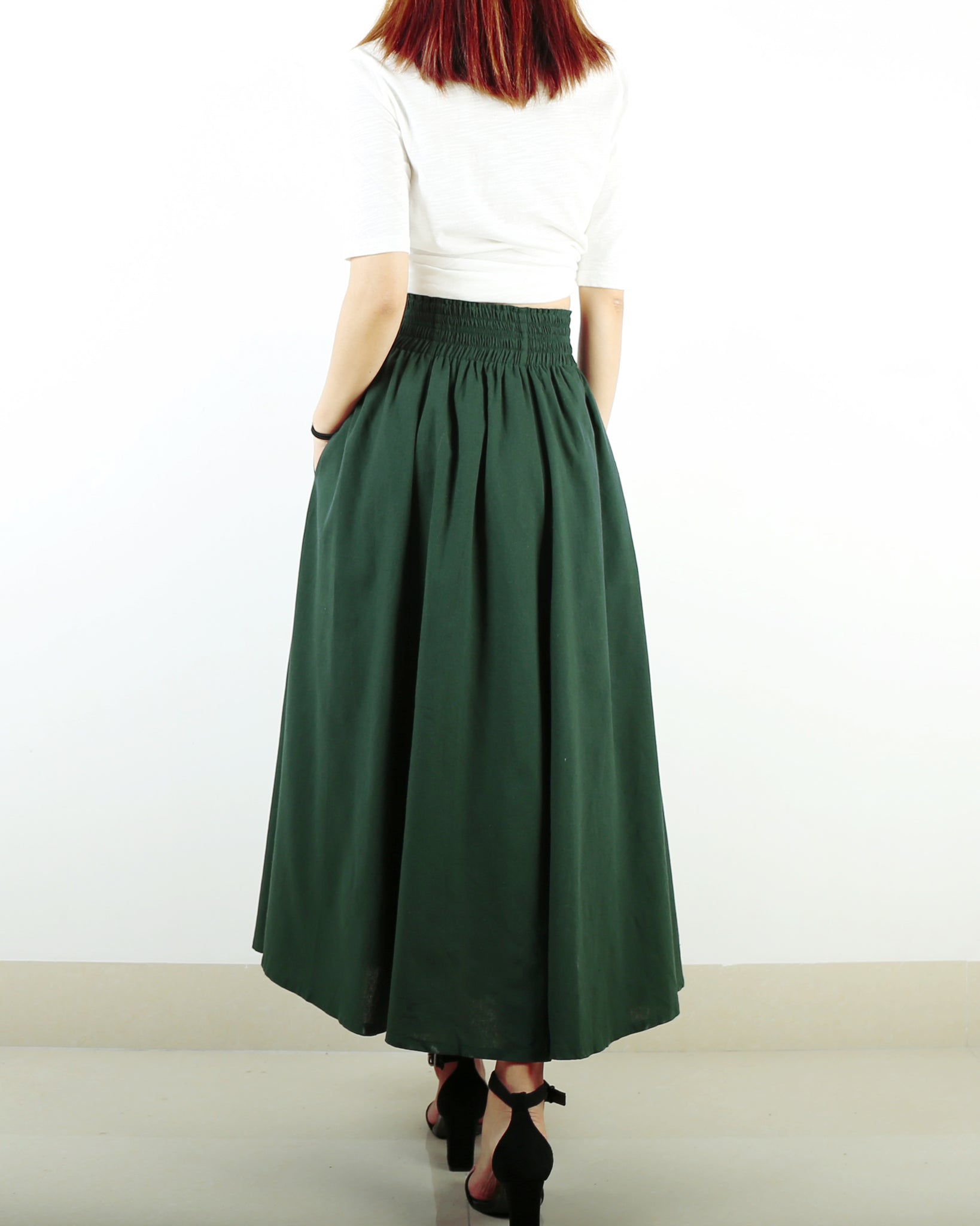 MYLAN マイラン Hi Waist Flare Maxi Skirt ミント-