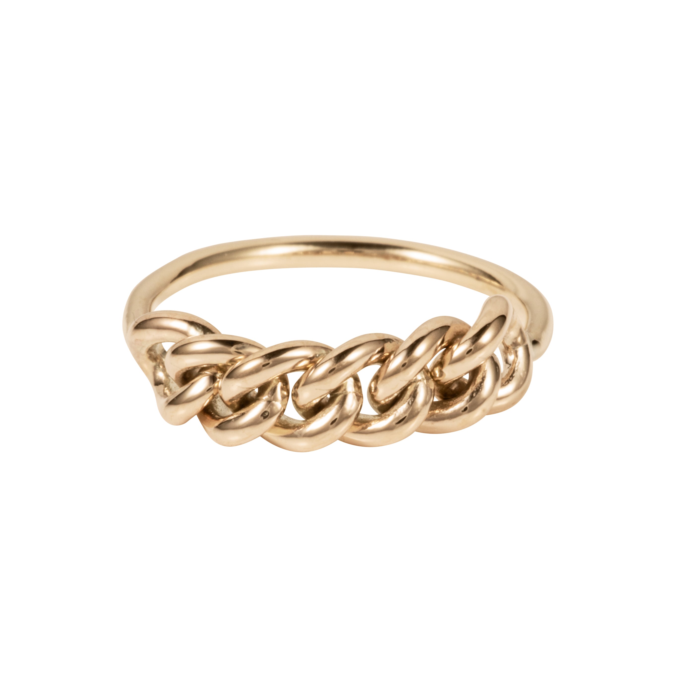 Paris Chain Ring 9ct Gold Louise Wade Jewellery