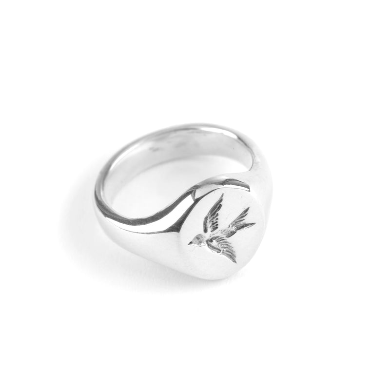 Swallow Signet Ring – Louise Wade Jewellery