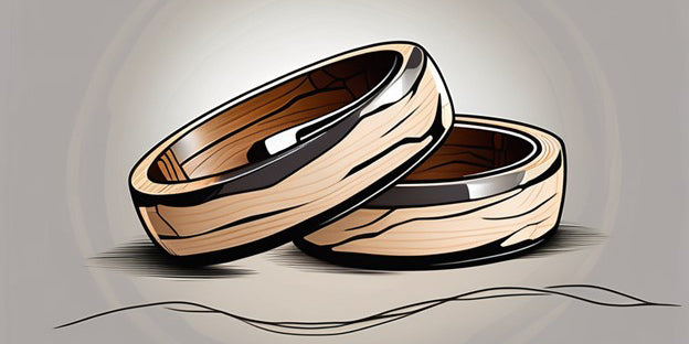 Pros and cons of wedding bands with wood design grain color symbolism affordable lightweight maintain and extra care