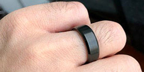 Black tungsten wedding band styles from Steven G Designs with yellow rose gold blue colors wood meteorite materials best variety
