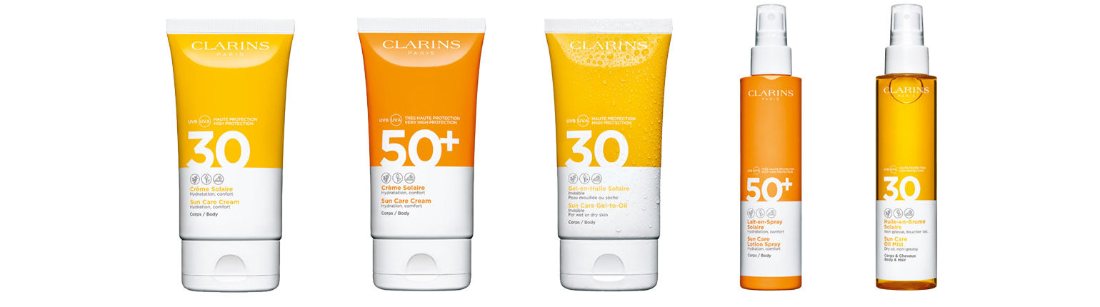New Body Sun Care Range from Clarins