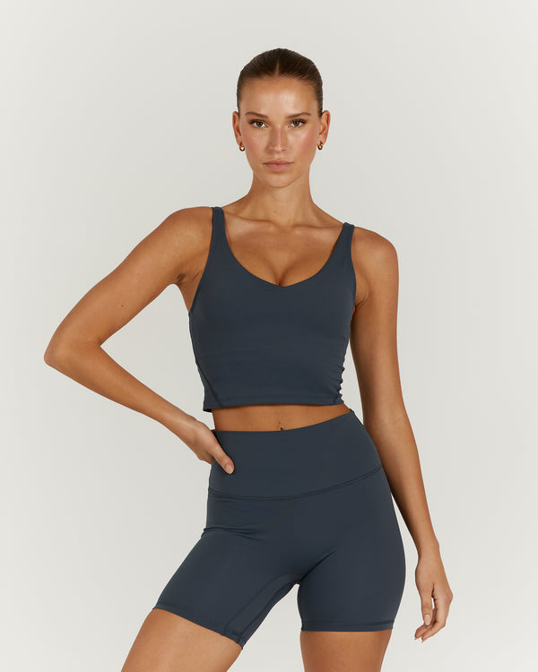 LUXE BROOKE CROP TOP - COCOA – MUSCLE REPUBLIC